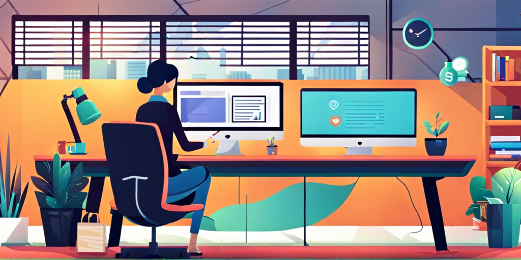 A person sitting and using their computer to generate content with AI.