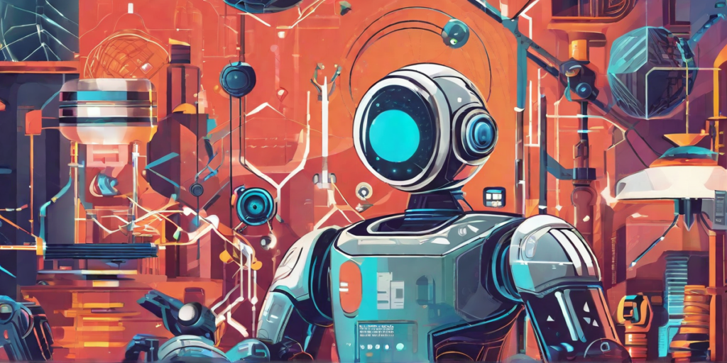 AI robot writing SEO articles