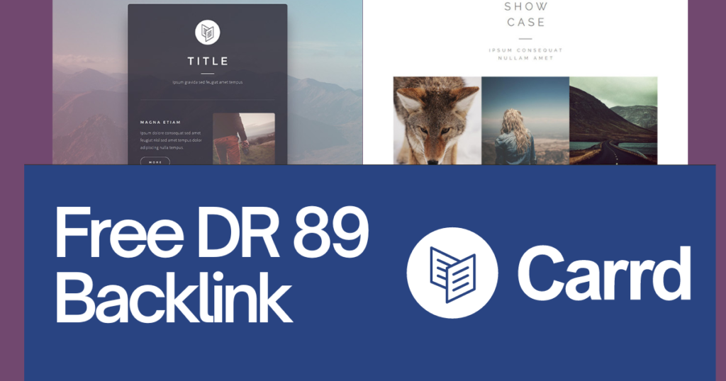 How to get high-quality backlink from carrd.co