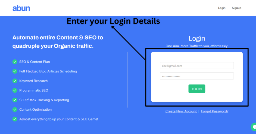 To login enter your details.