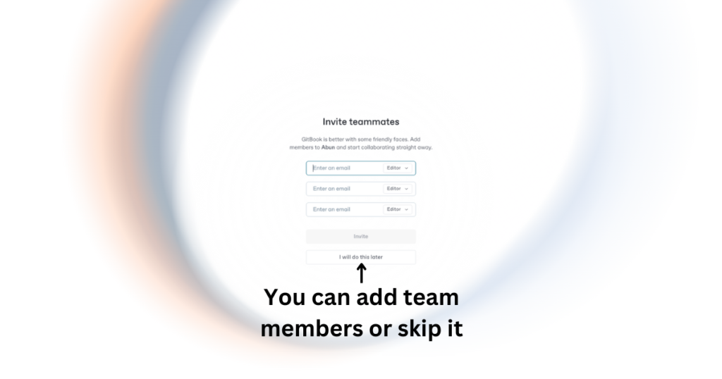 Invite team members to your GitBook.