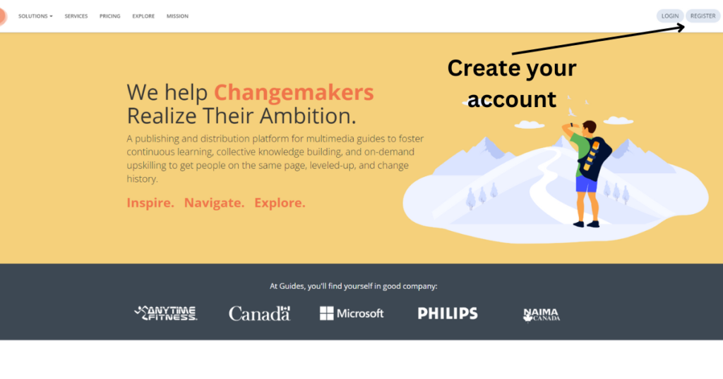 Guides Homepage.