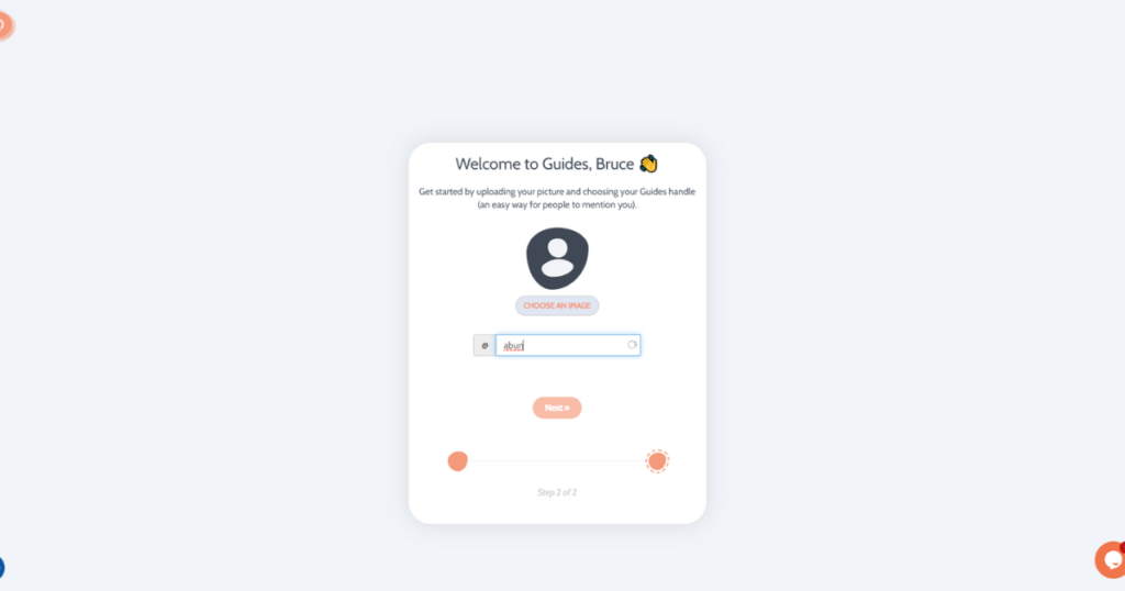 Add a name to your guides handle.