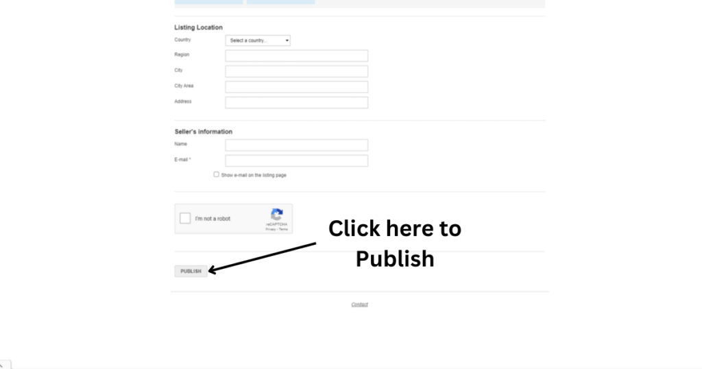 Click on the publish button.