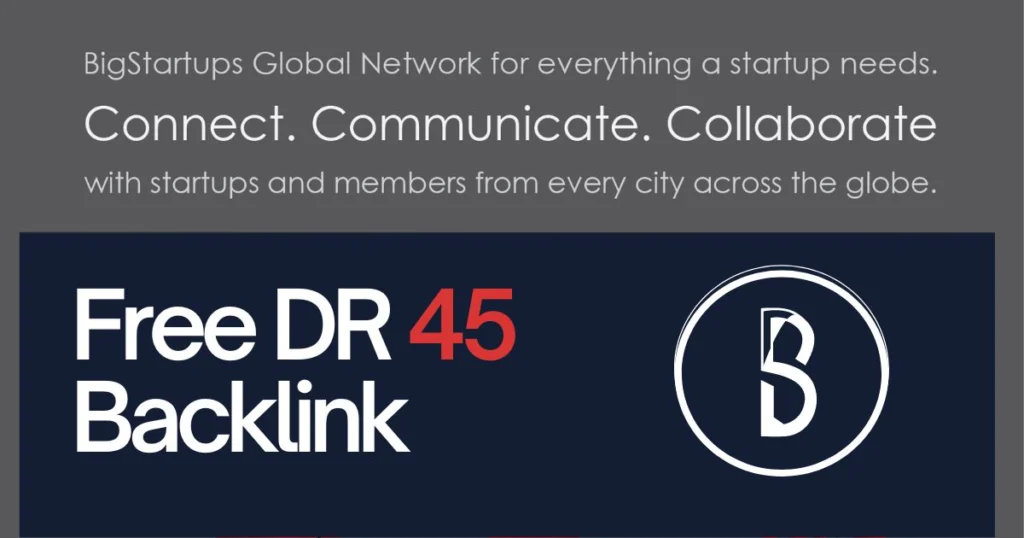 Backlink for free from BigStartup.co