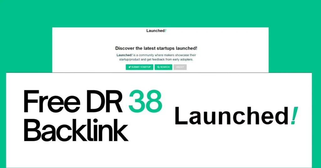DR 38 website backlink for free from Launched.io