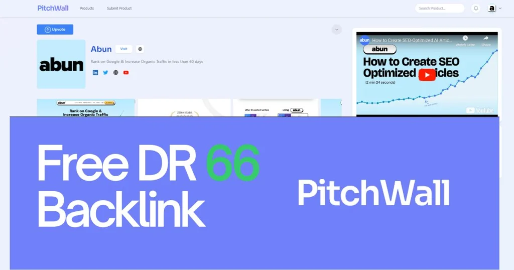 Free DR66 backlink for free from PitchWall.co