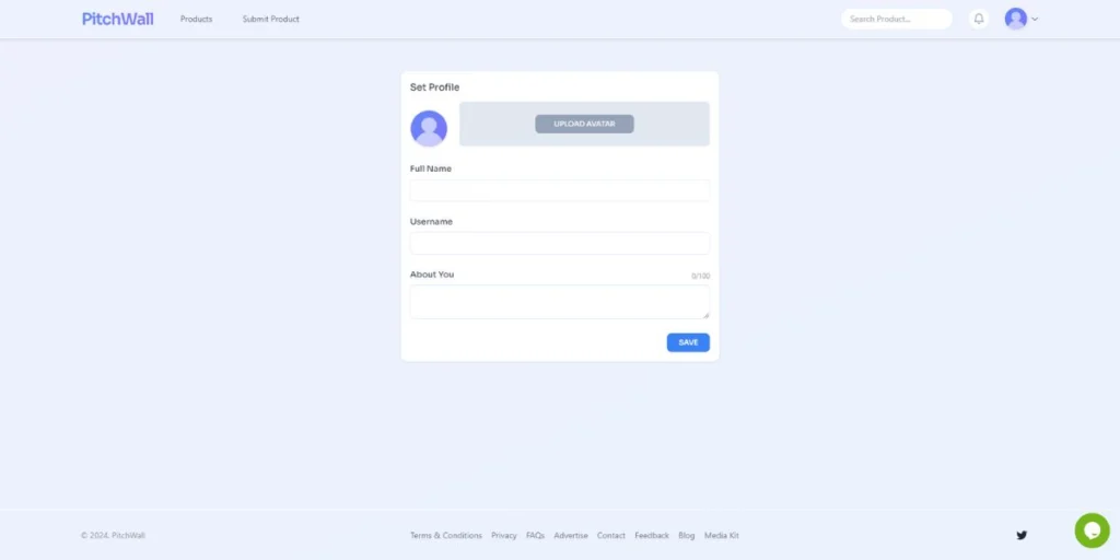 Enter your details to create your user profile.