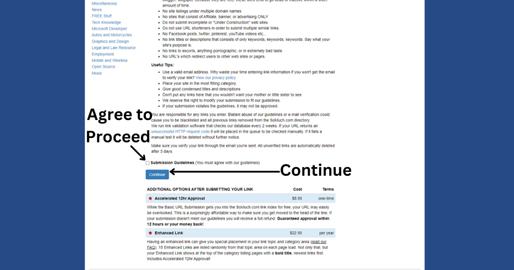 Agree with SoMuch.com guidelines to get high-quality backlink for free.