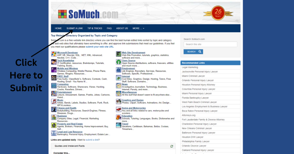 Homepage of SoMuch.com