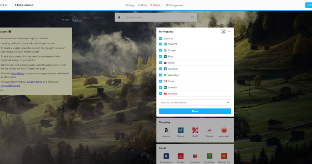 Edit your page and add relevant URL's.
