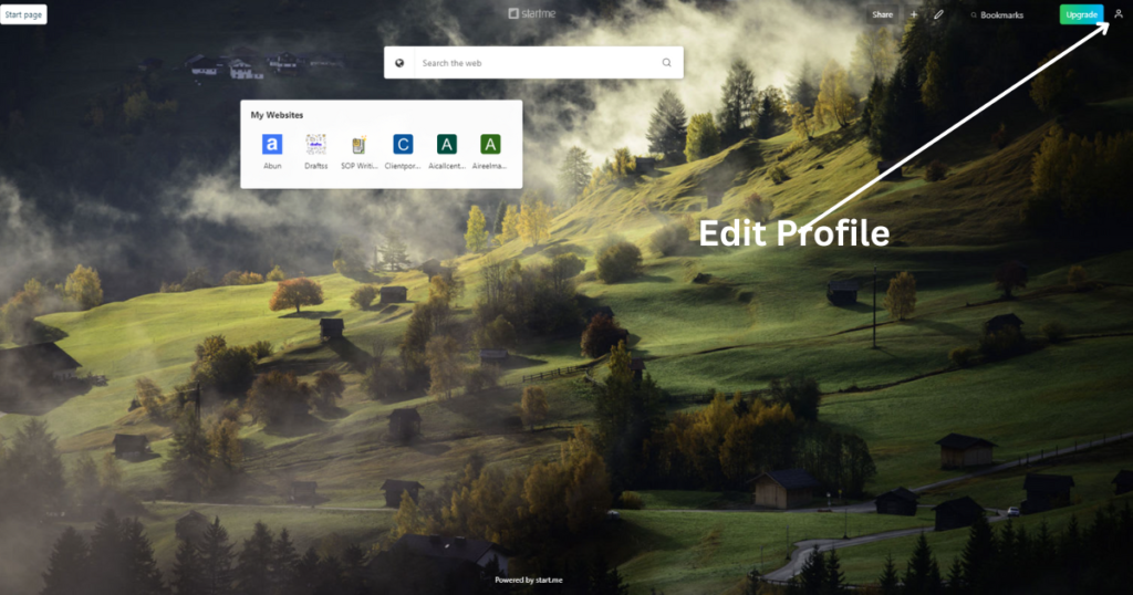 Edit your profile with relevant details and links to your social pages.