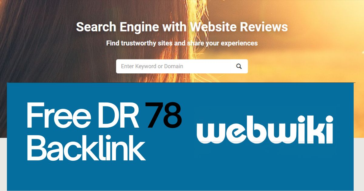 Free backlink from DR78 website.