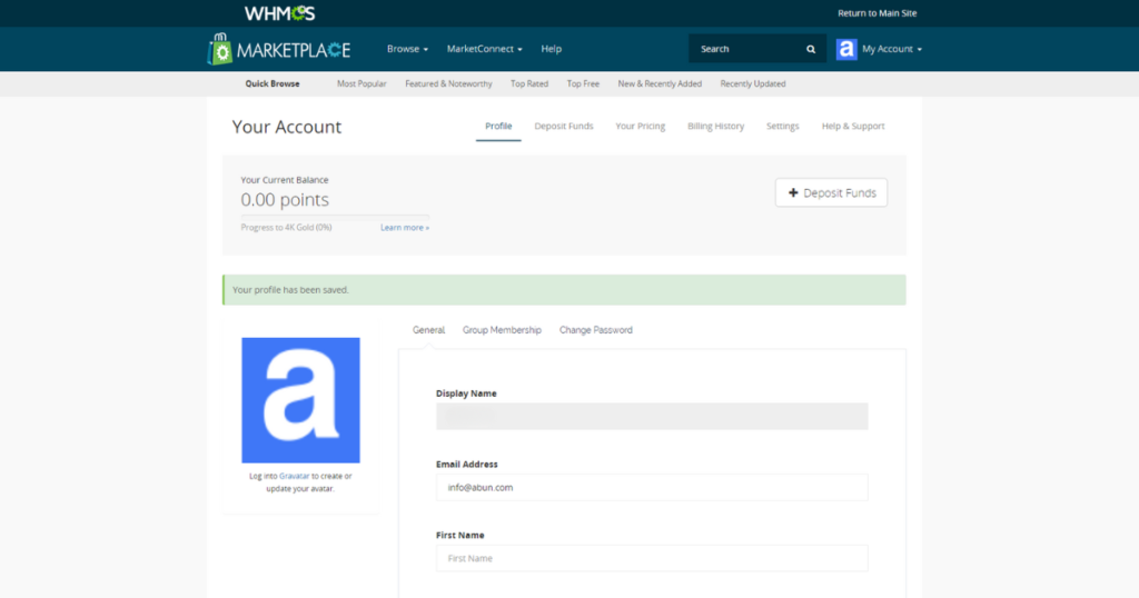 In order to get a backlink for free from whmcs.com, you need to create your profile.
