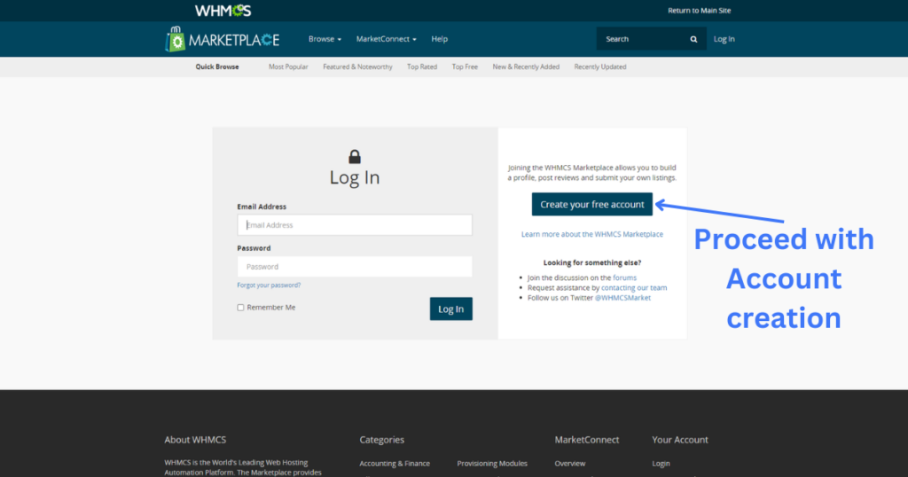 Create your free account.