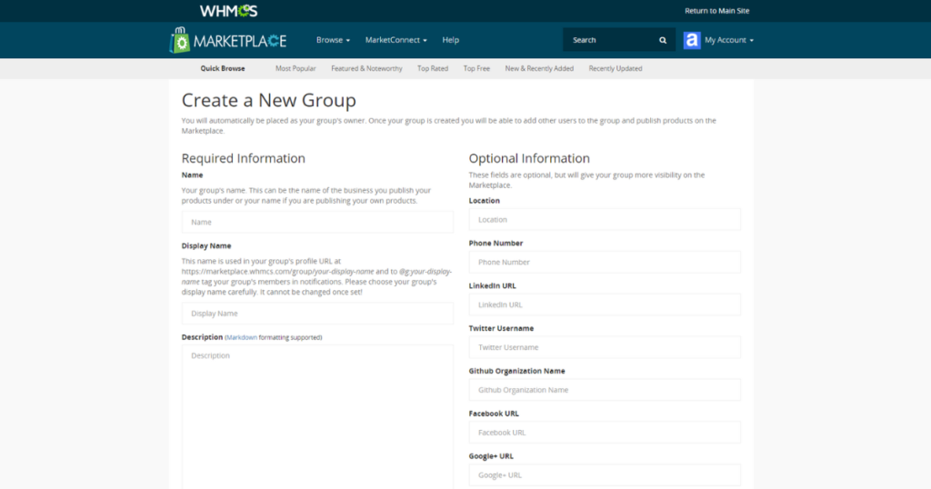 Enter all your details, including website and social profile links. 