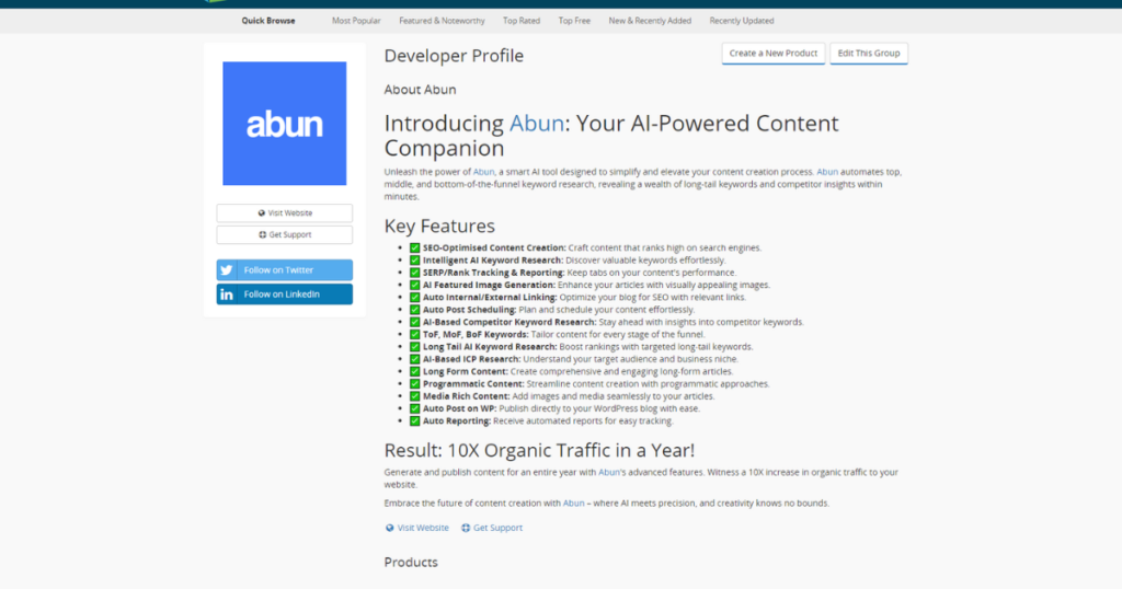 Your group is now ready with free backlinks to your website and social profiles.