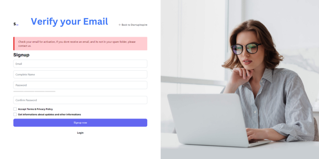 Check your email to verify your account.