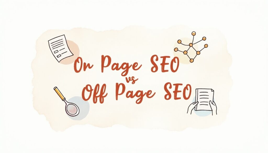 On-page SEO vs Off-page SEO guide.