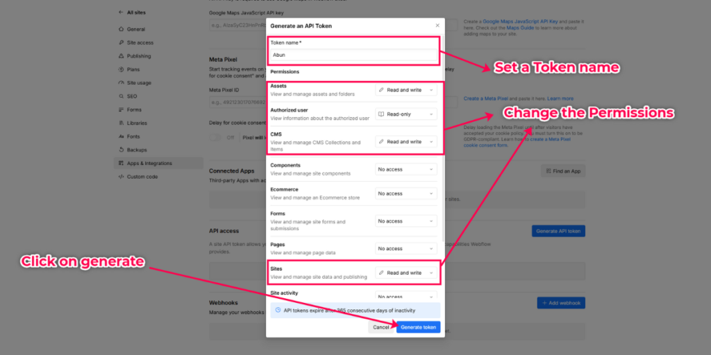 Select the fields mentioned.