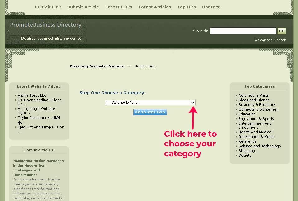 Step 1: select your category on promotebusinessdirectory.com to gain free DR 45 backlink, AI Keyword Research, Backlink Directory, Auto‑publish Blog Article, Steal Competitor Keywords, Longtail Keyword Research, Guest Post Finder, Abun, Abun AI SEO, Seo tool, Free high quality backlinks, Ai content writer, AI SEO tool, ai blog writer, Startup submissions, Startup launch directories, seo content writing, Seo content creation, seo article writing, backlink building, How to Get High-Quality Backlinks for Free