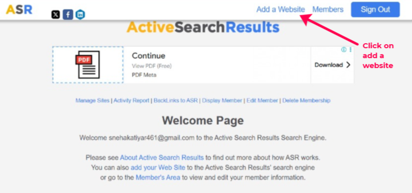 Step 4: click on "add a website" on Active search result to gain free DR 78 backlink, AI Keyword Research, Backlink Directory, Auto‑publish Blog Article, Steal Competitor Keywords, Longtail Keyword Research, Guest Post Finder, Abun, Abun AI SEO, Seo tool, Free high quality backlinks, Ai content writer, AI SEO tool, ai blog writer, Startup submissions, Startup launch directories, seo content writing, Seo content creation, seo article writing, backlink building, How to Get High-Quality Backlinks for Free