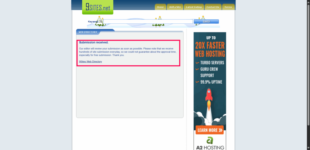 Step 4: submit your website 9Sites.net to gain free DR 36 backlink, AI Keyword Research, Backlink Directory, Auto‑publish Blog Article, Steal Competitor Keywords, Longtail Keyword Research, Guest Post Finder, Abun, Abun AI SEO, Seo tool, Free high quality backlinks, Ai content writer, AI SEO tool, ai blog writer, Startup submissions, Startup launch directories, seo content writing, Seo content creation, seo article writing, backlink building, How to Get High-Quality Backlinks for Free