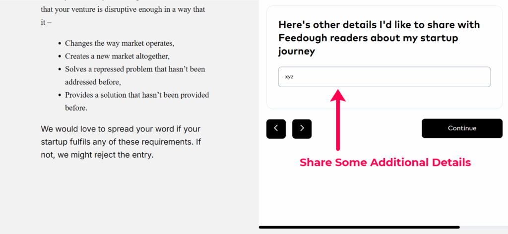 Step 2 : submit your website details on feedough.com listing page to gain free DR 72 backlink, AI Keyword Research, Backlink Directory, Auto‑publish Blog Article, Steal Competitor Keywords, Longtail Keyword Research, Guest Post Finder, Abun, Abun AI SEO, Seo tool, Free high quality backlinks, Ai content writer, AI SEO tool, ai blog writer, Startup submissions, submit your startup, Startup launch directories, seo content writing, Seo content creation, seo article writing, backlink building, How to Get High-Quality Backlinks for Free
