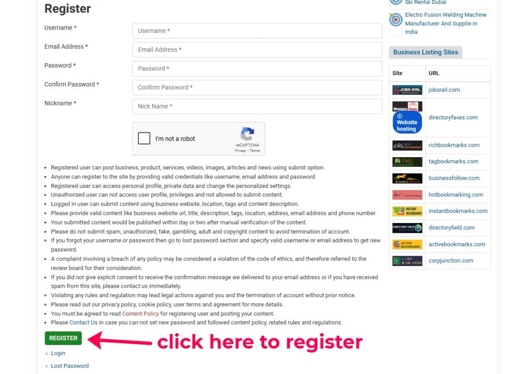 Step 2: Create your account by signing up on prbookmark.com to gain free DR 29 backlink, AI Keyword Research, Backlink Directory, Auto‑publish Blog Article, Steal Competitor Keywords, Longtail Keyword Research, Guest Post Finder, Abun, Abun AI SEO, Seo tool, Free high quality backlinks, Ai content writer, AI SEO tool, ai blog writer, Startup submissions, Startup launch directories, seo content writing, Seo content creation, seo article writing, backlink building, How to Get High-Quality Backlinks for Free