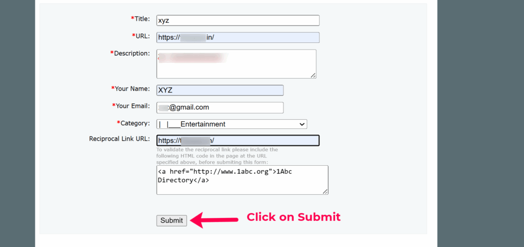 Step 3 : fill in your details on 1abc.org listing page to gain free DR 60 backlink, AI Keyword Research, Backlink Directory, Auto‑publish Blog Article, Steal Competitor Keywords, Longtail Keyword Research, Guest Post Finder, Abun, Abun AI SEO, Seo tool, Free high quality backlinks, Ai content writer, AI SEO tool, ai blog writer, Startup submissions, submit your startup, Startup launch directories, seo content writing, Seo content creation, seo article writing, backlink building, How to Get High-Quality Backlinks for Free