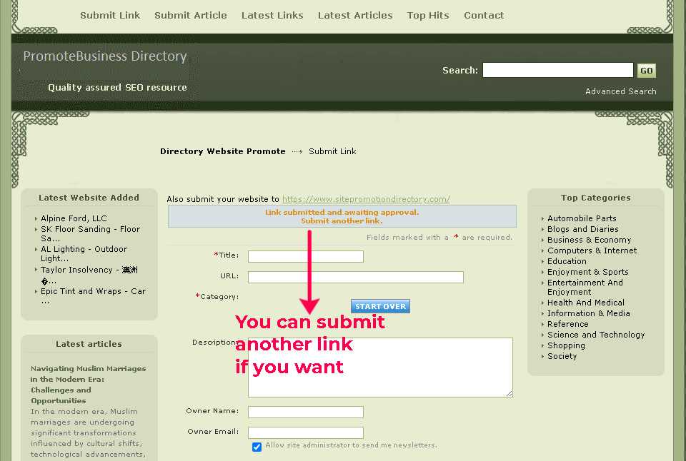 Step 4: wait for approval on promotebusinessdirectory.com to gain free DR 45 backlink, AI Keyword Research, Backlink Directory, Auto‑publish Blog Article, Steal Competitor Keywords, Longtail Keyword Research, Guest Post Finder, Abun, Abun AI SEO, Seo tool, Free high quality backlinks, Ai content writer, AI SEO tool, ai blog writer, Startup submissions, Startup launch directories, seo content writing, Seo content creation, seo article writing, backlink building, How to Get High-Quality Backlinks for Free