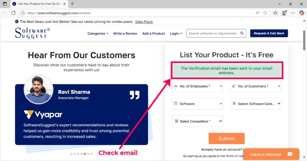 Step 3 : check out and verify your email on softwaresuggest.com listing page to gain free DR 77 backlink, AI Keyword Research, Backlink Directory, Auto‑publish Blog Article, Steal Competitor Keywords, Longtail Keyword Research, Guest Post Finder, Abun, Abun AI SEO, Seo tool, Free high quality backlinks, Ai content writer, AI SEO tool, ai blog writer, Startup submissions, submit your startup, Startup launch directories, seo content writing, Seo content creation, seo article writing, backlink building, How to Get High-Quality Backlinks for Free